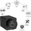 imageDUKWIN Automatic Single Watch Winder in Black Vegan Leather with 5 TPD Modes AC Adapter or Battery Powered