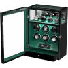 imageDUKWIN Fingerprint Lock Watch Winder  300 to 2300 TPD for Automatic Watches Digital Display ampamp Adjustable Watch MatGREEN FOR 6