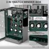 imageDUKWIN Fingerprint Lock Watch Winder  300 to 2300 TPD for Automatic Watches Digital Display ampamp Adjustable Watch MatGREEN FOR 9