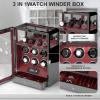 imageDUKWIN Fingerprint Lock Watch Winder  300 to 2300 TPD for Automatic Watches Digital Display ampamp Adjustable Watch MatRED FOR 6
