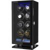imageDUKWIN Fingerprint Lock Watch Winder 68912 Automatic Winding Spaces with Smart LCD ScreenBlue LED Light Quiet Motor and Adjustable Watch Pillows for Gentles and Ladies8 Winding Spaces