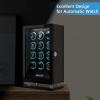 imageDUKWIN Fingerprint Lock Watch Winder Automatic Watch Winders for 12 Watches with Digital Display RGB LED Light Quiet Mabuchi Motor and Adjustable Watch Pillows for Universal Watches