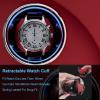 imageDUKWIN Fingerprint Lock Watch Winder for 69 Automatic Watches Automatic Watch Winder with 6 Watch Holders LCD Display Adjustable Watch Pillow and RGB LED Light for Gentles and Ladies 8 TPDFW066RED