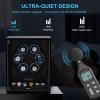 imageDUKWIN Fingerprint Lock Watch Winder for 69 Automatic Watches Automatic Watch Winder with 6 Watch Holders LCD Display Adjustable Watch Pillow and RGB LED Light for Gentles and Ladies 8 TPDFW066BLACK