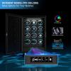 imageDUKWIN Fingerprint Lock Watch Winder for 8912 with Changing LED Light Multiple TPD LCD Touchscreen Remote Control Adjustable Watch Pillow and Mabuchi Supper Quiet Motor for Watch LoverBlack