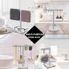imageDUKWIN Hand Towel Holder SUS304 Stainless Steel Hand Towel Stand TShaped Matte Black Freestanding Rack for Bathroom Kitchen Countertop with Square BaseSilver Brushed