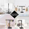imageDUKWIN Hand Towel Holder SUS304 Stainless Steel Hand Towel Stand TShaped Matte Black Freestanding Rack for Bathroom Kitchen Countertop with Square BaseMatte Black