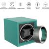 imageDUKWIN Single Watch Winder with Dual Power Supply Supper Quiet Motor and Adjustable Watch Pillow Small Watch Winder for TravelEBlue