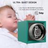 imageDUKWIN Single Watch Winder with Dual Power Supply Supper Quiet Motor and Adjustable Watch Pillow Small Watch Winder for TravelEBlue