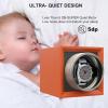 imageDUKWIN Single Watch Winder with Dual Power Supply Supper Quiet Motor and Adjustable Watch Pillow Small Watch Winder for TravelEOrange