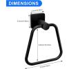 imageDUKWIN Towel Ring for Bathroom Gold Hand Towel Holder 304 Stainless Steel Towel Racks Modern WallMounted Towel Hanger for Bathroom KitchenBlack