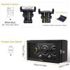 imageDUKWIN Watch Winder Automatic Watch Winder for 3 Watches Key Lock to Unlock Equipped with Quiet Motor 4 Rotation Modes Adjustable Watch Pillowwith LED Lighting