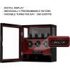 imageDUKWIN Watch Winder Automatic Watch Winder for 3 Watches with 4 Watches Stand Holder Display and Jewelry Storage Drawer Builtin White Illumination Quiet Mabuchi Motors Red