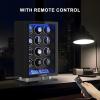 imageDUKWIN Watch Winder for 3468912 Automatic Watches Fingerprint Lock Watch Winders with LCD Touchscreen Blue LED Light Remote ControlAdjustable Watch Pillow for Universal Watches 5TPDBlack for 12
