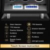 imageDUKWIN Watch Winder for 3468912 Automatic Watches Fingerprint Lock Watch Winders with LCD Touchscreen Blue LED Light Remote ControlAdjustable Watch Pillow for Universal Watches 5TPDBlack for 9