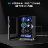 imageDUKWIN Watch Winder for 3468912 Automatic Watches Fingerprint Lock Watch Winders with LCD Touchscreen Blue LED Light Remote ControlAdjustable Watch Pillow for Universal Watches 5TPDBlack for 6
