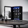 imageDUKWIN Watch Winder for 3468912 Automatic Watches Fingerprint Lock Watch Winders with LCD Touchscreen Blue LED Light Remote ControlAdjustable Watch Pillow for Universal Watches 5TPDBlack for 12