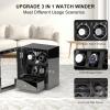 imageDUKWIN Watch Winder for 468 Automatic Watches Lockable Winders with Watch Holders and Jewelry Storage Super Quiet Motor with HighGloss Finish Builtin IlluminationBlack Watch Winders for 2 Watches