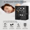 imageDUKWIN Watch Winder for 468 Automatic Watches Lockable Winders with Watch Holders and Jewelry Storage Super Quiet Motor with HighGloss Finish Builtin IlluminationBlack Watch Winders for 6 Watches