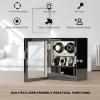 imageDUKWIN Watch Winder for 468 Automatic Watches Lockable Winders with Watch Holders and Jewelry Storage Super Quiet Motor with HighGloss Finish Builtin IlluminationWhite Watch Winders for 2 Watches