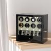imageDUKWIN Watch Winder for 468 Automatic Watches Lockable Winders with Watch Holders and Jewelry Storage Super Quiet Motor with HighGloss Finish Builtin IlluminationWhite Watch Winders for 8 Watches