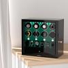 imageDUKWIN Watch Winder for 468 Automatic Watches Lockable Winders with Watch Holders and Jewelry Storage Super Quiet Motor with HighGloss Finish Builtin IlluminationGreen Watch Winders for 8 Watches