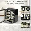 imageDUKWIN Watch Winder for 468 Automatic Watches Lockable Winders with Watch Holders and Jewelry Storage Super Quiet Motor with HighGloss Finish Builtin IlluminationWhite Watch Winders for 6 Watches