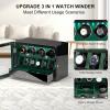 imageDUKWIN Watch Winder for 468 Automatic Watches Lockable Winders with Watch Holders and Jewelry Storage Super Quiet Motor with HighGloss Finish Builtin IlluminationGreen Watch Winders for 4 Watches
