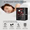 imageDUKWIN Watch Winder for 468 Automatic Watches Lockable Winders with Watch Holders and Jewelry Storage Super Quiet Motor with HighGloss Finish Builtin IlluminationRed Watch Winders for 2 Watches