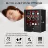 imageDUKWIN Watch Winder for 468 Automatic Watches Lockable Winders with Watch Holders and Jewelry Storage Super Quiet Motor with HighGloss Finish Builtin IlluminationRed Watch Winders for 6 Watches
