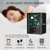 imageDUKWIN Watch Winder for 468 Automatic Watches Lockable Winders with Watch Holders and Jewelry Storage Super Quiet Motor with HighGloss Finish Builtin IlluminationGreen Watch Winders for 2 Watches