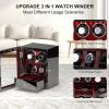 imageDUKWIN Watch Winder for 468 Automatic Watches Lockable Winders with Watch Holders and Jewelry Storage Super Quiet Motor with HighGloss Finish Builtin IlluminationRed Watch Winders for 2 Watches