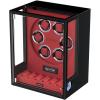 imageDUKWIN Fingerprint Lock Watch Winder for 69 Automatic Watches Automatic Watch Winder with 6 Watch Holders LCD Display Adjustable Watch Pillow and RGB LED Light for Gentles and Ladies 8 TPDFW066RED