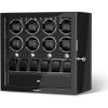 imageDUKWIN Watch Winder for 468 Automatic Watches Lockable Winders with Watch Holders and Jewelry Storage Super Quiet Motor with HighGloss Finish Builtin IlluminationCarbon Fiber Watch Winders for 8 Watches