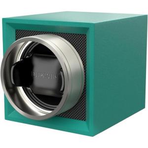 imageDUKWIN Single Watch Winder with Dual Power Supply Supper Quiet Motor and Adjustable Watch Pillow Small Watch Winder for TravelEBlue