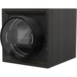 imageDUKWIN Single Watch Winder with Dual Power Supply Supper Quiet Motor and Adjustable Watch Pillow Small Watch Winder for TravelEDEBlack