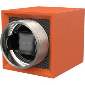 imageDUKWIN Single Watch Winder with Dual Power Supply Supper Quiet Motor and Adjustable Watch Pillow Small Watch Winder for TravelEOrange