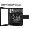 imageDUKWIN Watch Winder Automatic Watch Winder for 6 Watches with 4 Watches Stand Holder Display and Jewelry Storage Drawer Builtin White Illumination Quiet Mabuchi Motors Black
