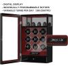 imageDUKWIN Fingerprint Lock Watch Winder  300 to 2300 TPD for Automatic Watches Digital Display ampamp Adjustable Watch MatRED FOR 9
