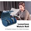 imageDUKWIN Watch Roll for 3 Watches Travel Watch Case Organizer with Removable Pillows for Men and WomenLeather Display Case for Watches Collection and Gift for Anniversary BirthdayBlue Watch StorageBlue for 2
