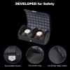 imageDUKWIN Watch Roll for 3 Watches Travel Watch Case Organizer with Removable Pillows for Men and WomenLeather Display Case for Watches Collection and Gift for Anniversary BirthdayBlue Watch StorageBlack for 2