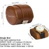 imageDUKWIN Watch Roll for 3 Watches Travel Watch Case Organizer with Removable Pillows for Men and WomenLeather Display Case for Watches Collection and Gift for Anniversary BirthdayBlue Watch StorageBrown for 1