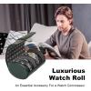 imageDUKWIN Watch Roll for 3 Watches Travel Watch Case Organizer with Removable Pillows for Men and WomenLeather Display Case for Watches Collection and Gift for Anniversary BirthdayBlue Watch StorageGreen for 2