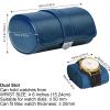 imageDUKWIN Watch Roll for 3 Watches Travel Watch Case Organizer with Removable Pillows for Men and WomenLeather Display Case for Watches Collection and Gift for Anniversary BirthdayBlue Watch StorageBlue for 2