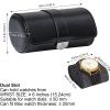 imageDUKWIN Watch Roll for 3 Watches Travel Watch Case Organizer with Removable Pillows for Men and WomenLeather Display Case for Watches Collection and Gift for Anniversary BirthdayBlue Watch StorageBlack for 2