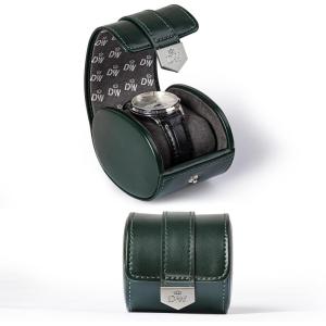 imageDUKWIN Watch Roll for 3 Watches Travel Watch Case Organizer with Removable Pillows for Men and WomenLeather Display Case for Watches Collection and Gift for Anniversary BirthdayBlue Watch StorageGreen for 1