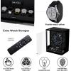 imageDUKWIN Fingerprint Lock Watch Winder 8 TPD Watches Winder for 69 Automatic Watches with 6 Watch Holders LCD Display Adjustable Pillow and Changing LED Light for Gentles and LadiesBlack FWfor 6