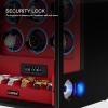 imageDUKWIN Fingerprint Lock Watch Winder 8 TPD Watches Winder for 69 Automatic Watches with 6 Watch Holders LCD Display Adjustable Pillow and Changing LED Light for Gentles and LadiesRed FW for 9