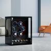 imageDUKWIN Fingerprint Lock Watch Winder 8 TPD Watches Winder for 69 Automatic Watches with 6 Watch Holders LCD Display Adjustable Pillow and Changing LED Light for Gentles and LadiesBlack FWfor 6