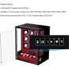 imageDUKWIN Fingerprint Lock Watch Winder 8 TPD Watches Winder for 69 Automatic Watches with 6 Watch Holders LCD Display Adjustable Pillow and Changing LED Light for Gentles and LadiesRed FW for 9